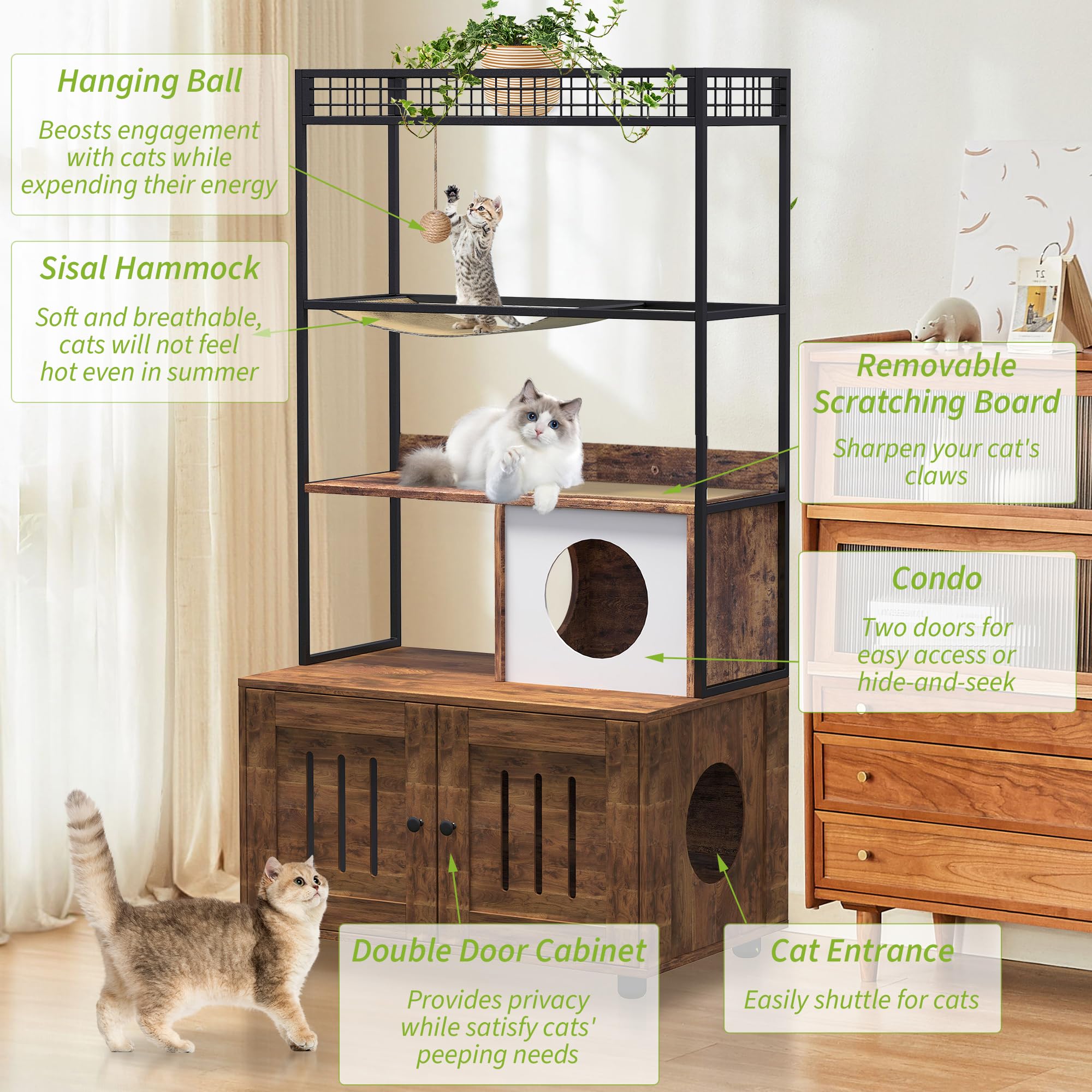 Baño oculto para gatos